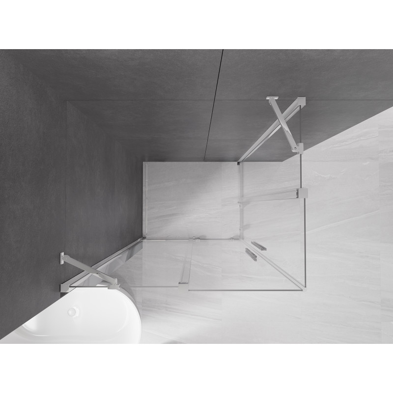Mexen Velar Duo Schiebeduschkabine 100 x 90 cm, transparent, Chrom - 871-100-090-02-01
