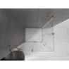 Mexen Velar Duo Schiebeduschkabine 90 x 80 cm, transparent, gold - 871-090-080-02-50