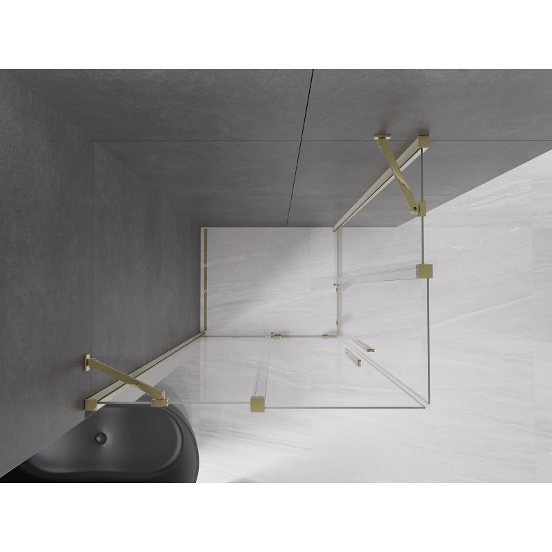 Mexen Velar Duo Schiebeduschkabine 100 x 90 cm, transparent, gold - 871-100-090-02-50