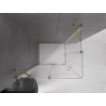 Mexen Velar Duo Duschkabine Schiebetür 100 x 90 cm, transparent, gold - 871-100-090-02-50