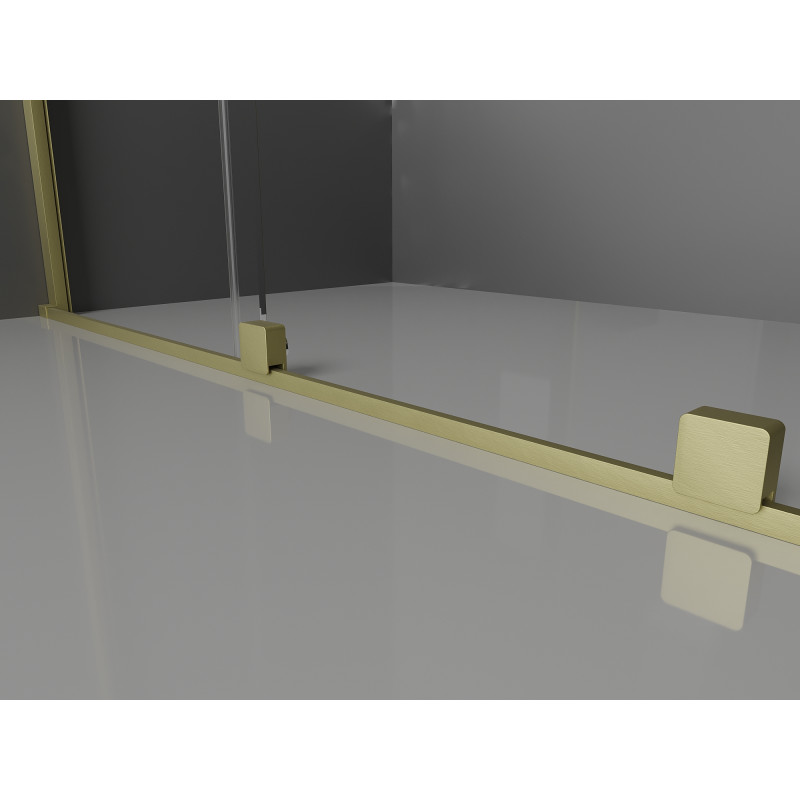 Mexen Velar Duo Duschkabine Schiebetür 80 x 80 cm, transparent, gold gebürstet - 871-080-080-02-55