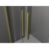 Mexen Velar Duo Duschkabine Schiebetür 80 x 80 cm, transparent, gold gebürstet - 871-080-080-02-55