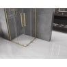 Mexen Velar Duo Schiebeduschkabine 90 x 90 cm, transparent, gebürstetes Gold - 871-090-090-02-55