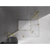 Mexen Velar Duo Duschkabine Schiebetür 90 x 80 cm, transparent, gebürstetes Gold - 871-090-080-02-55