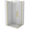 Mexen Velar Duo Schiebedusche 100 x 90 cm, transparent, gebürstetes Gold - 871-100-090-02-55