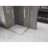 Mexen Velar Duo Schiebedusche 100 x 90 cm, transparent, gebürstetes Gold - 871-100-090-02-55