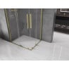 Mexen Velar Duo Schiebedusche 100 x 90 cm, transparent, gebürstetes Gold - 871-100-090-02-55