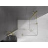 Mexen Velar Duo Schiebedusche 100 x 90 cm, transparent, gebürstetes Gold - 871-100-090-02-55