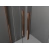 Mexen Velar Duo Schiebeduschkabine 100 x 100 cm, transparent, Roségold - 871-100-100-02-60