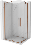 Mexen Velar Duo Schiebedusche 90 x 80 cm, transparent, Roségold - 871-090-080-02-60