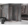 Mexen Velar Duo Schiebedusche 90 x 80 cm, transparent, Roségold - 871-090-080-02-60