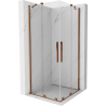 Mexen Velar Duo Schiebedusche 90 x 90 cm, transparent, Roségold - 871-090-090-02-60