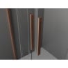 Mexen Velar Duo Duschkabine Schiebetür 90 x 80 cm, transparent, gebürstetes Kupfer - 871-090-080-02-65