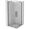 Mexen Velar Duo Schiebetür-Duschkabine 90 x 90 cm, transparent, gebürstetes Gun Grey - 871-090-090-02-66