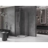 Mexen Velar Duo Schiebetür-Duschkabine 90 x 90 cm, transparent, gebürstetes Gun Grey - 871-090-090-02-66
