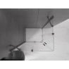 Mexen Velar Duo Schiebeduschkabine 90 x 80 cm, transparent, gun grau gebürstet - 871-090-080-02-66