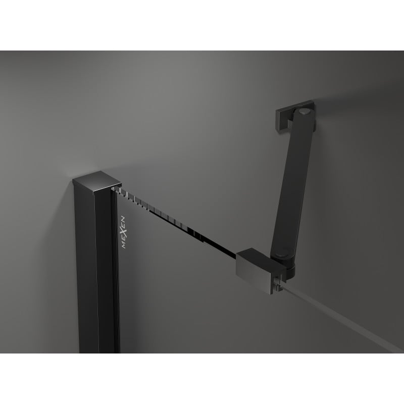 Mexen Velar Duo Duschkabine schiebbar 100 x 100 cm, transparent, schwarz - 871-100-100-02-70