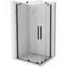 Mexen Velar Duo Duschkabine Schiebetür 90 x 80 cm, transparent, schwarz - 871-090-080-02-70