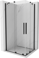 Mexen Velar Duo Duschkabine Schiebetür 90 x 80 cm, transparent, schwarz - 871-090-080-02-70
