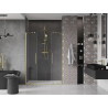 Mexen Velar Duo Schiebetür 140 cm, transparent, gebürstet gold - 871-140-000-02-55