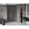 Mexen Velar Duo Schiebetür Dusche 140 cm, transparent, gebürstetes Kupfer - 871-140-000-02-65