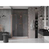 Mexen Velar Duo Schiebetür Dusche 140 cm, transparent, gebürstetes Kupfer - 871-140-000-02-65