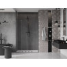Mexen Velar Duo Schiebetür für Dusche 140 cm, transparent, gebürstetes Gun Gray - 871-140-000-02-66