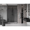 Mexen Velar Duo Duschschiebetüren 140 cm, transparent, schwarz - 871-140-000-02-70