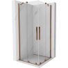 Mexen Velar Duo Schiebeduschkabine 100 x 100 cm, transparent, Roségold - 871-100-100-02-60