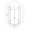 Mexen Roma Duo Duschkabine schwenkbar 90 x 80 cm, transparent, Chrom - 854-090-080-02-00