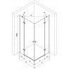 Mexen Roma Duo-Duschkabine klappbar 70 x 70 cm, transparent, gold + Duschwanne Flat - 854-070-070-50-02-4010G