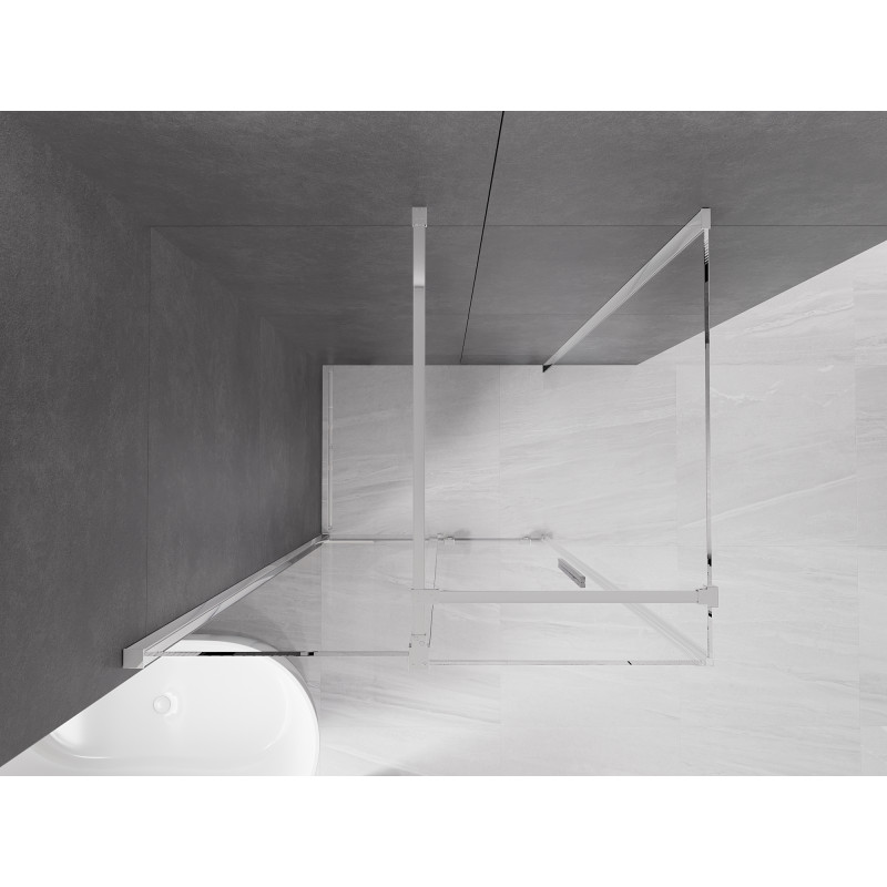 Mexen Velar Schiebeduschkabine 110 x 120 cm, transparent, Chrom - 871-110-120-01-01