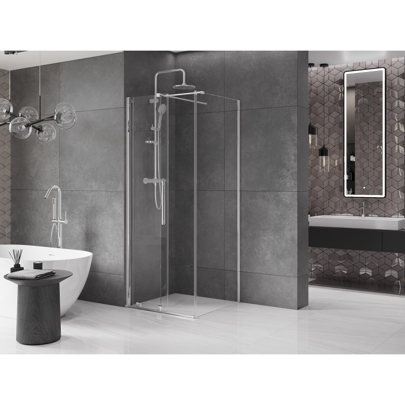 Mexen Velar Schiebeduschkabine 90 x 90 cm, transparent, Chrom - 871-090-090-01-01