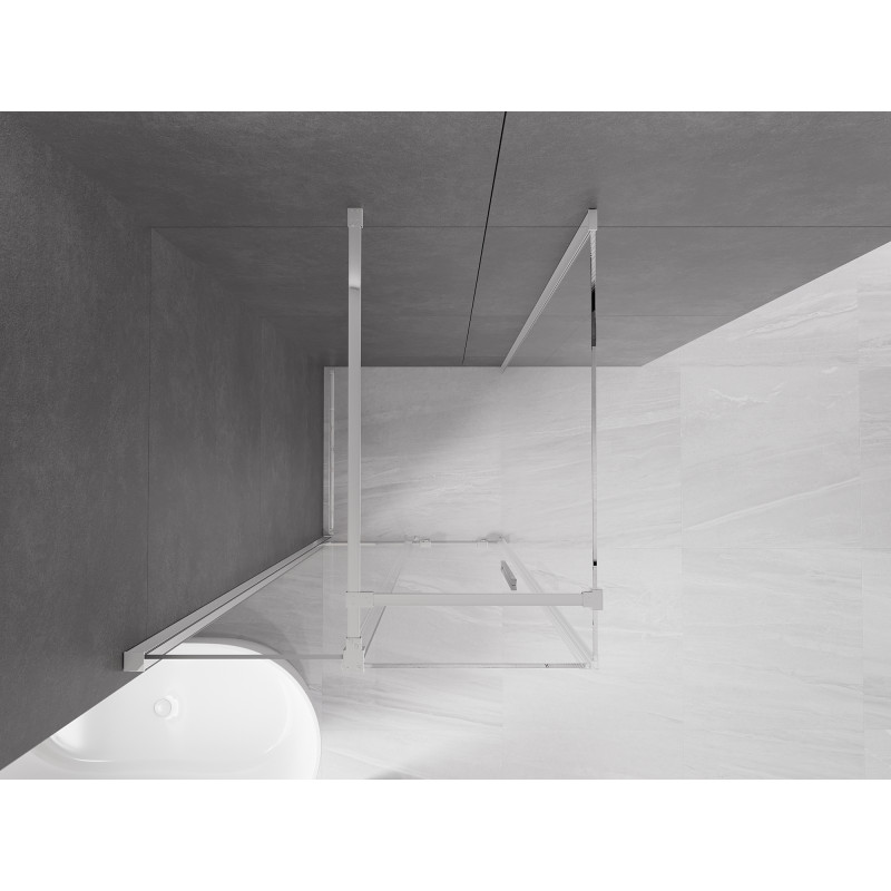 Mexen Velar Duschkabine verschiebbar 100 x 100 cm, transparent, Chrom - 871-100-100-01-01