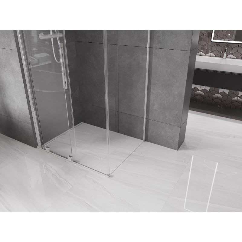 Mexen Velar verschiebbare Duschkabine 130 x 85 cm, transparent, Chrom - 871-130-085-01-01