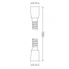 Mexen Duschschlauch 150 cm, schwarz - 79460-70