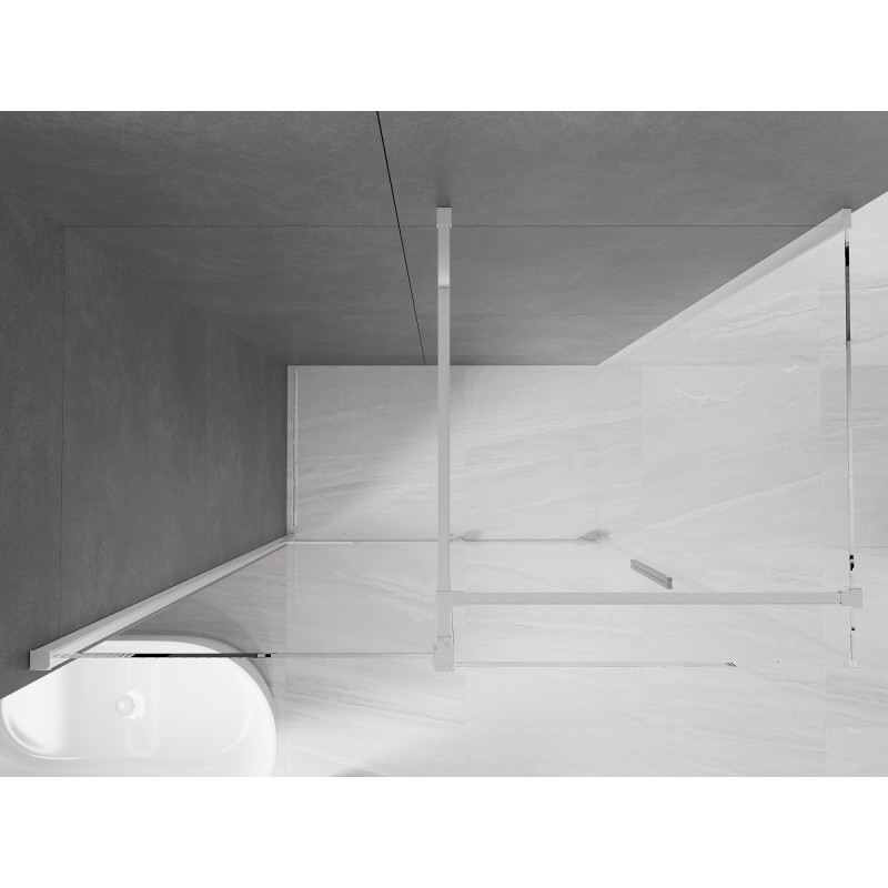 Mexen Velar Duschkabine Schiebetür 150 x 80 cm, transparent, Chrom - 871-150-080-01-01