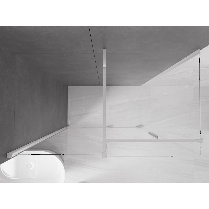 Mexen Velar Duschkabine Schiebetür 160 x 100 cm, transparent, Chrom - 871-160-100-01-01