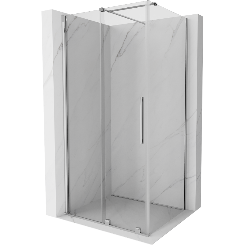 Mexen Velar Duschkabine schiebbar 90 x 80 cm, transparent, chrom - 871-090-080-01-01