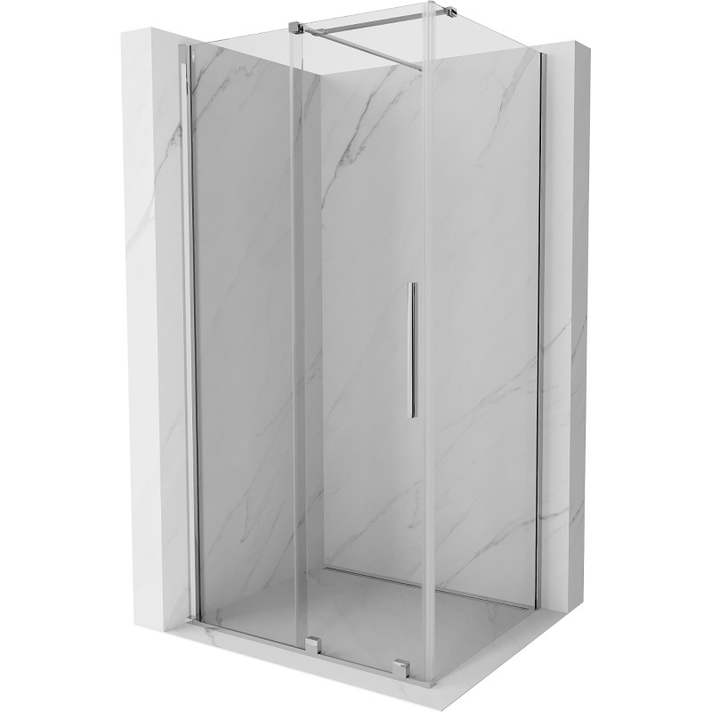 Mexen Velar Duschkabine, verschiebbar 100 x 90 cm, transparent, Chrom - 871-100-090-01-01