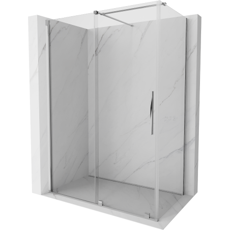 Mexen Velar Schiebetür-Duschkabine 140 x 75 cm, transparent, chrom - 871-140-075-01-01