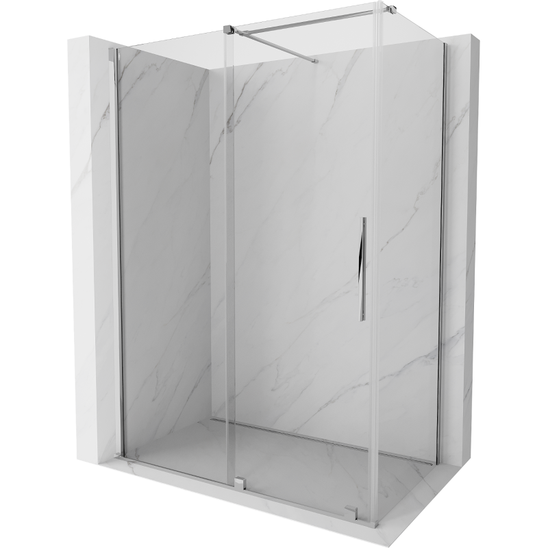 Mexen Velar Duschkabine Schiebetür 160 x 80 cm, transparent, Chrom - 871-160-080-01-01