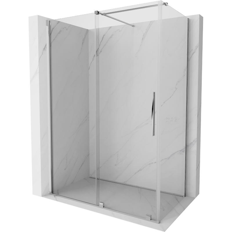 Mexen Velar Schiebeduschkabine 160 x 85 cm, transparent, chrom - 871-160-085-01-01