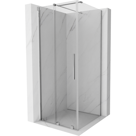 Mexen Velar Duschkabine verschiebbar 100 x 100 cm, transparent, Chrom - 871-100-100-01-01