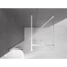 Mexen Velar Duschkabine Schiebetür 90 x 110 cm, transparent, weiß - 871-090-110-01-20
