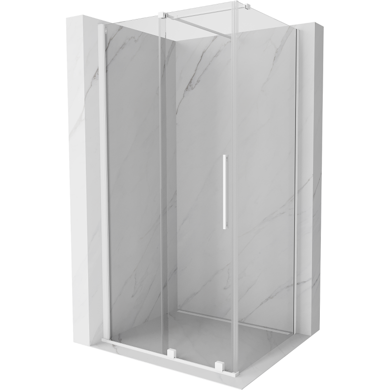 Mexen Velar Schiebedusche 90 x 120 cm, transparent, weiß - 871-090-120-01-20