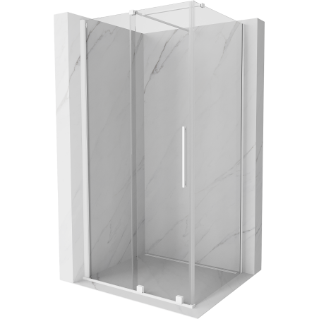 Mexen Velar Schiebeduschkabine 100 x 80 cm, transparent, weiß - 871-100-080-01-20