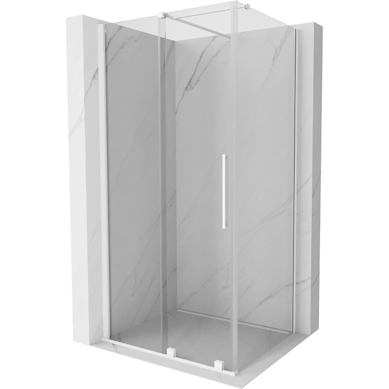 Mexen Velar verschiebbare Duschkabine 120 x 110 cm, transparent, weiß - 871-120-110-01-20