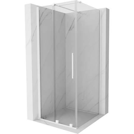Mexen Velar Schiebeduschkabine 90 x 90 cm, transparent, weiß - 871-090-090-01-20