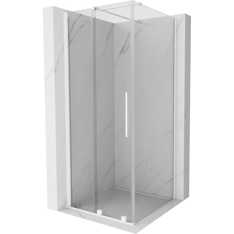 Mexen Velar Schiebeduschkabine 110 x 110 cm, transparent, weiß - 871-110-110-01-20